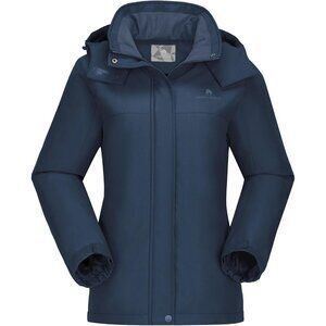 Women's  Blue Ski Jacket Winter  Waterproof Female Jacket
